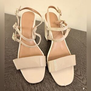 Calvin Klein Caisey patent leather block heels 9.5